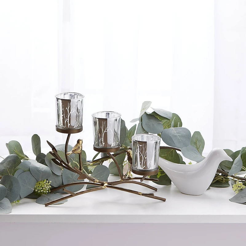 9.5" Triple Tealight Branch Candle Holder