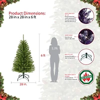 6ft. Unlit Pencil Fraser Fir Artificial Christmas Tree