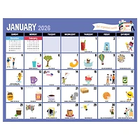 2026 Every Day's A Holiday Large Desk Pad Monthly Blotter Calendar