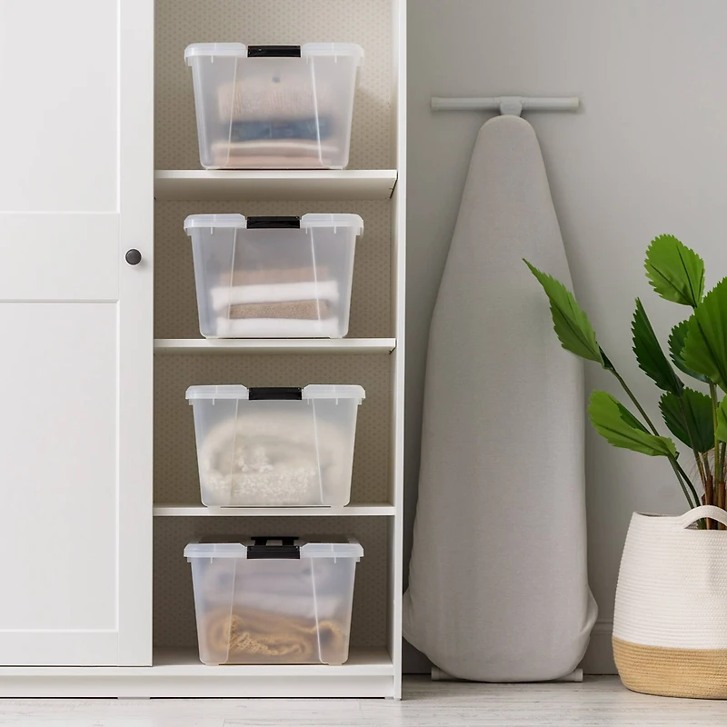 IRIS® 45qt. Clear Latching Storage Boxes, 4ct.