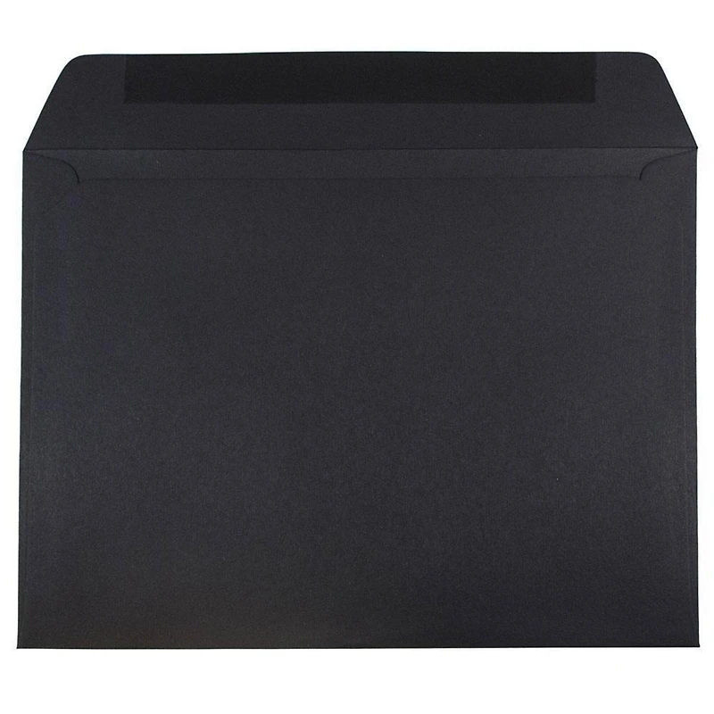 JAM Paper 9.5" x 12.62" Black Booklet Envelopes