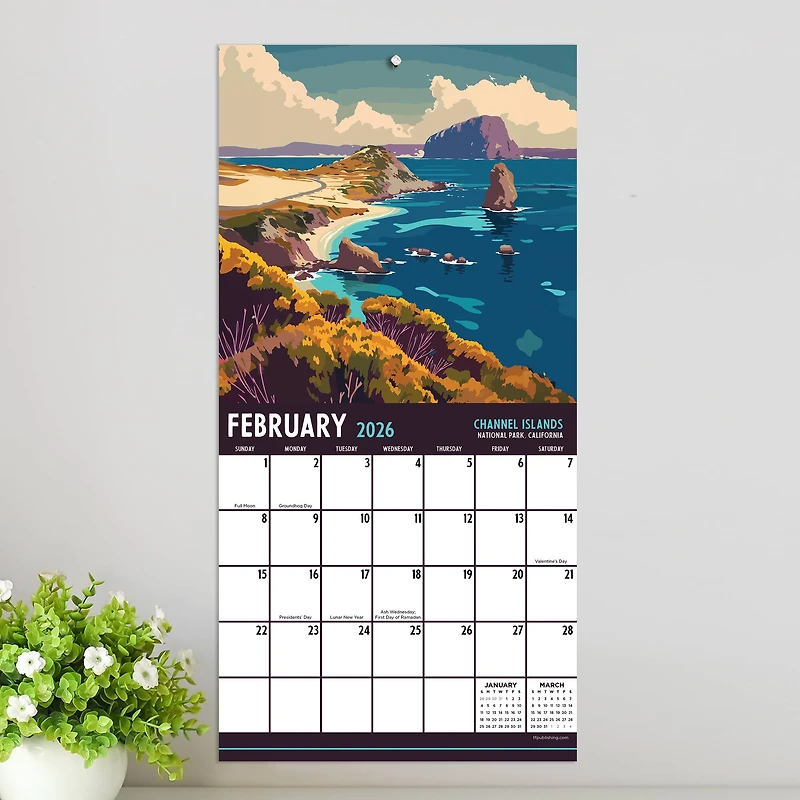 2026 National Parks-Art Mini Calendar