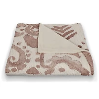 Deep Red Pattern Coral Fleece Blanket
