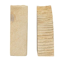 Hello Honey® 6" Natural Sandstone with Ribbed Edge Bookends Set