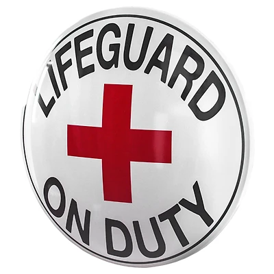 Lifeguard on Duty Dome Metal Sign