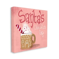 Stupell Industries Santa's Chocolate Cafe Sign Canvas Wall Art