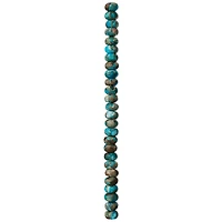 12 Pack:  Aqua Serpentine Rondelle Beads, 8mm by Bead Landing™