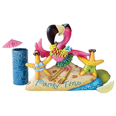 Design Toscano 12" Party Time Pink Flamingo Statue