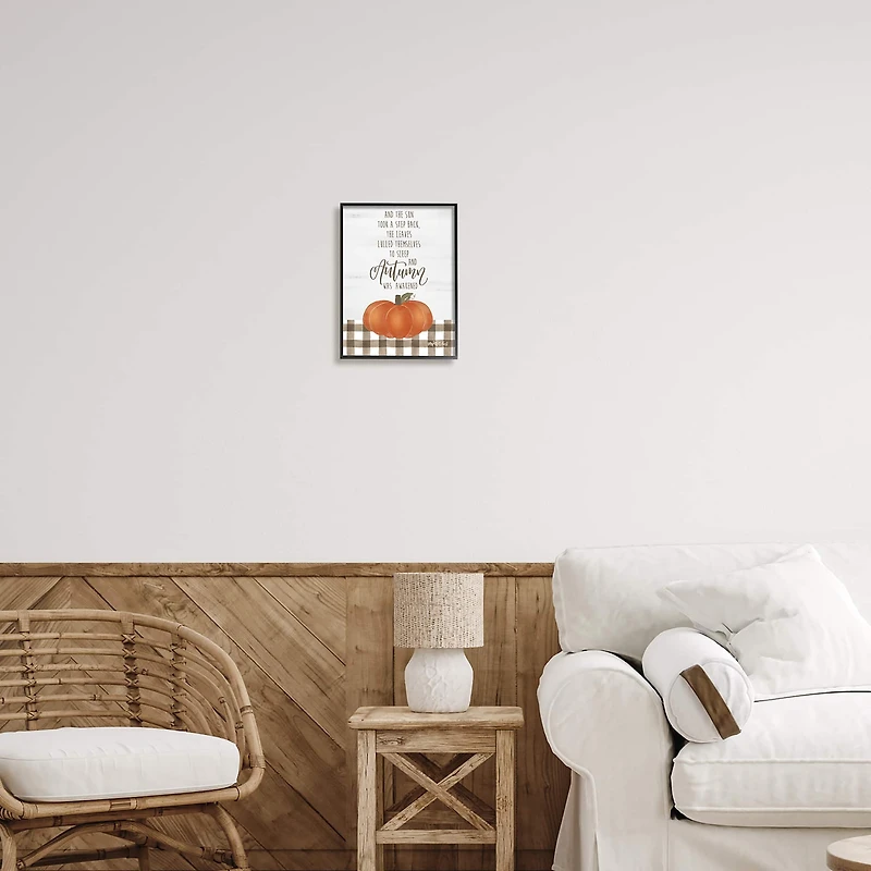 Stupell Industries Autumn Seasonal Phrase Framed Giclee Art