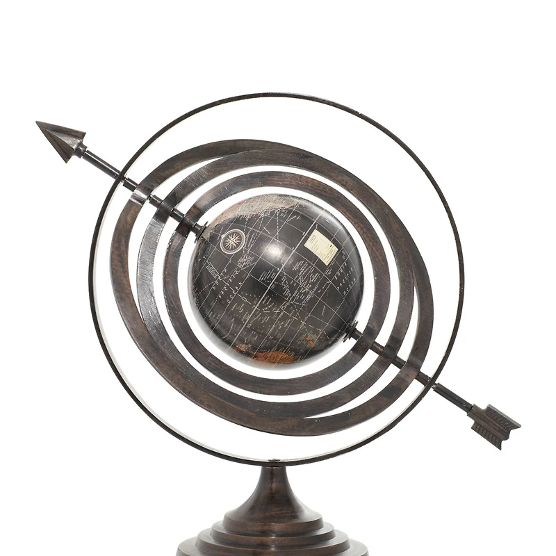Black Aluminum Industrial Globe
