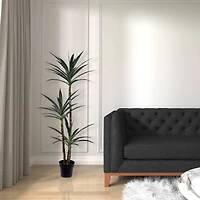 5ft. Potted Artificial Green Yucca Tree