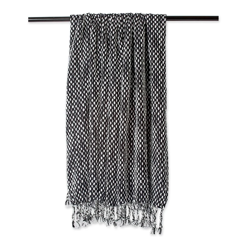 DII® Black & White Textured Acrylic Throw