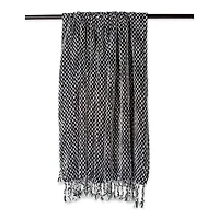 DII® Black & White Textured Acrylic Throw