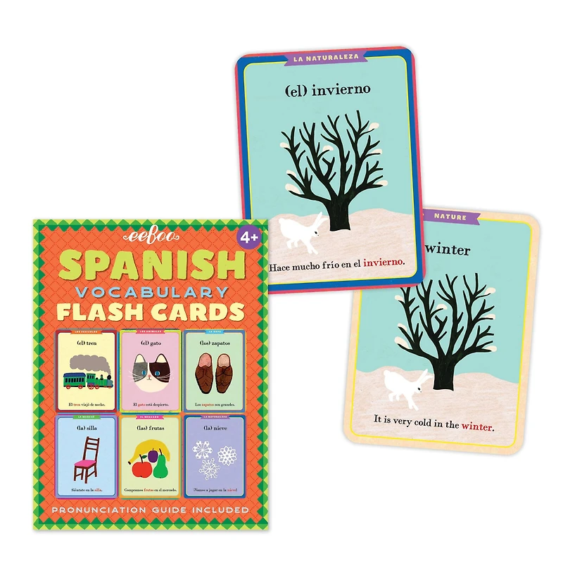 eeBoo Kids Spanish Vocabulary Flash Cards