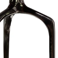 25" Black Aluminum Contemporary Accent Table