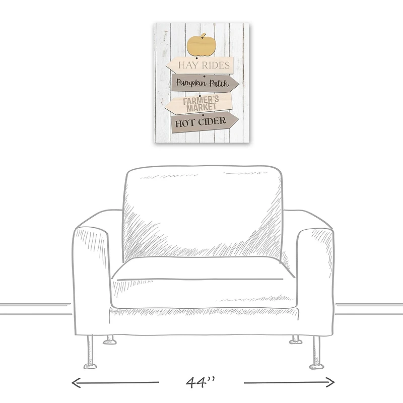 Fall Farmers Market Signs Canvas Wall Art