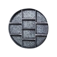 18" Galvanized Round Metal Wall Mounted Shelf System