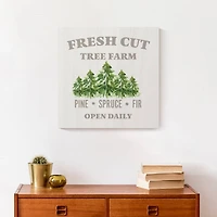 Fresh Cut Tree Farm 16x16 Canvas Wall Art
