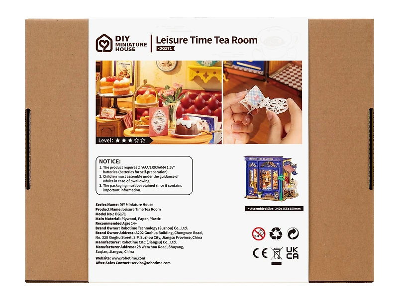 Rolife® Leisure Time Tea Room DIY Miniature House Kit