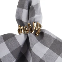 DII® Merry Napkin Rings, 6ct.