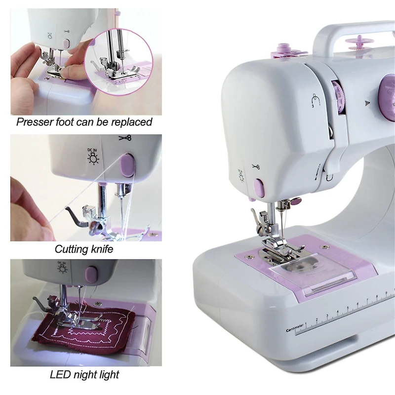 NEX™ Lavender Purple Modern Crafting Sewing Machine with 12 Built-In Stitches