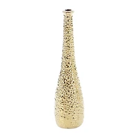 12" Gold Stoneware Glam Vase Set