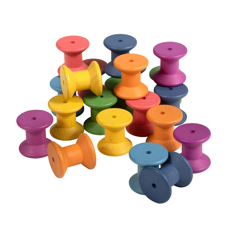 TickiT® Rainbow Wooden Spools Set