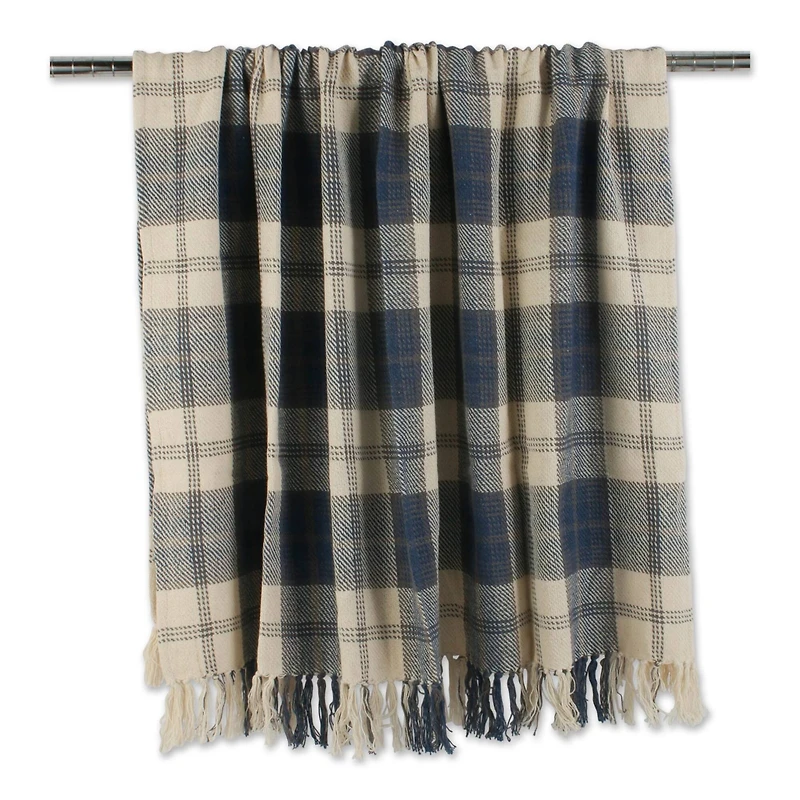 DII® French Blue Farmhouse Woven Throw