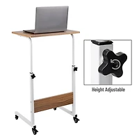 Mind Reader Standing Desk, Adjustable Height, Laptop Workstation, Home Office Computer Table, MDF, Brown
