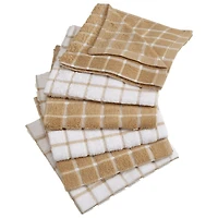 DII® Pebble & White Windowpane Terry Dishcloths, 6ct.