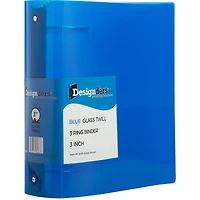 JAM Paper 3" Blue Plastic 3-Ring Binders, 2ct.