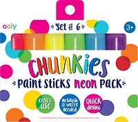 OOLY Chunkies Neon Paint Sticks, 6ct.