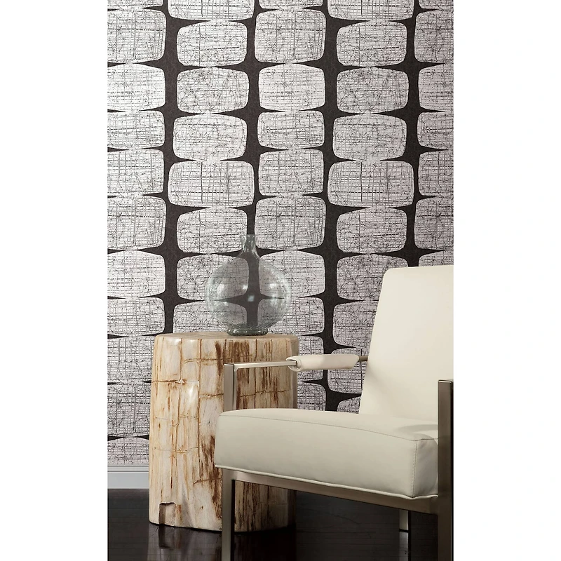 RoomMates Black Mid-Century Beads Peel & Stick Wallpaper