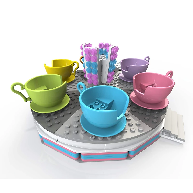 CDX Blocks Fun Fair Tea Cups Ride Building Set