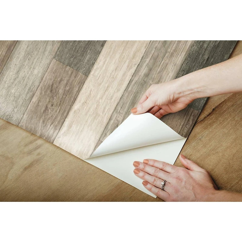 RoomMates Dark Weathered Plank Peel & Stick Wallpaper