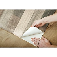 RoomMates Dark Weathered Plank Peel & Stick Wallpaper
