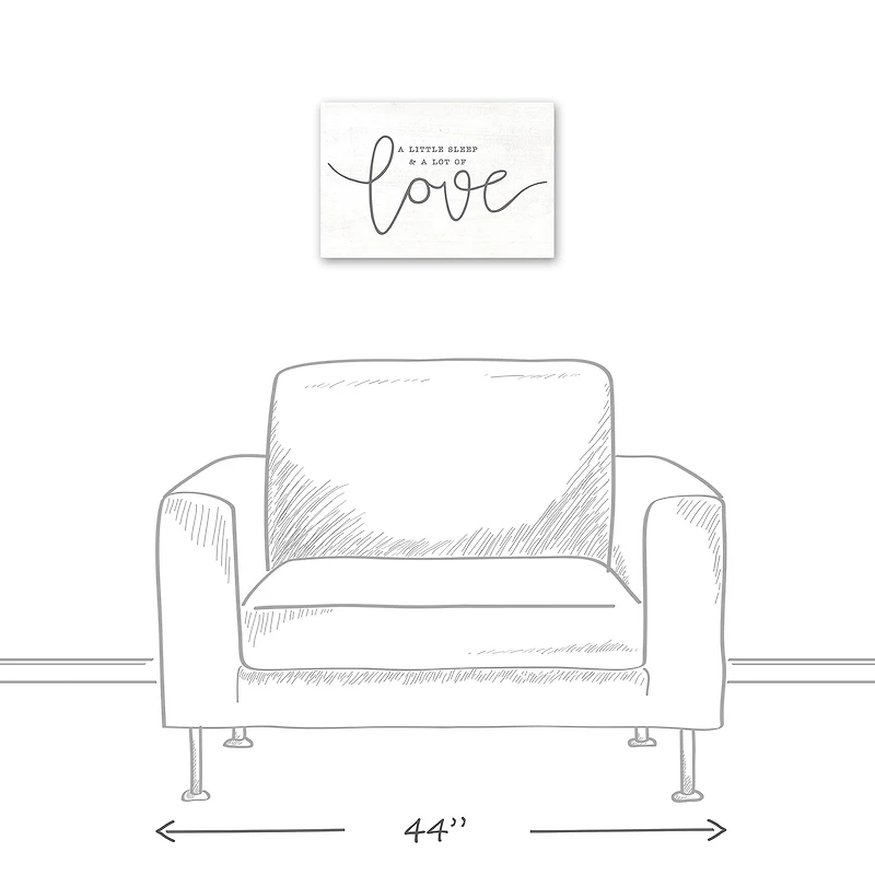 A Little Sleep A Lot of Love 12" x 18" Canvas Wall Art
