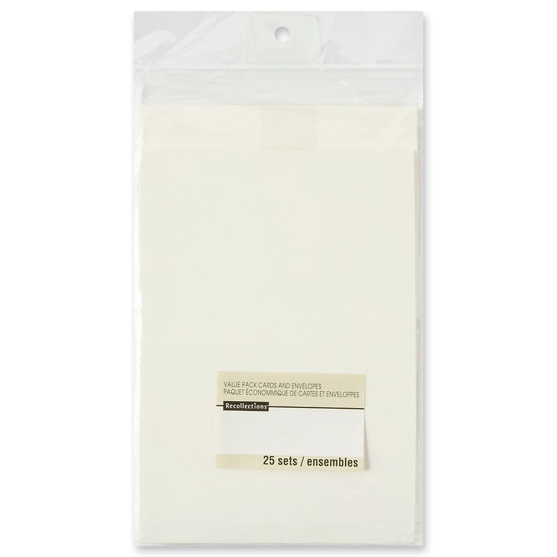 Small Ivory Cards & Envelopes by Recollections®, 4" x 5.5"