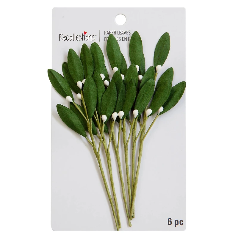 Paper Boxwood Leaf Embellishments by Recollections™