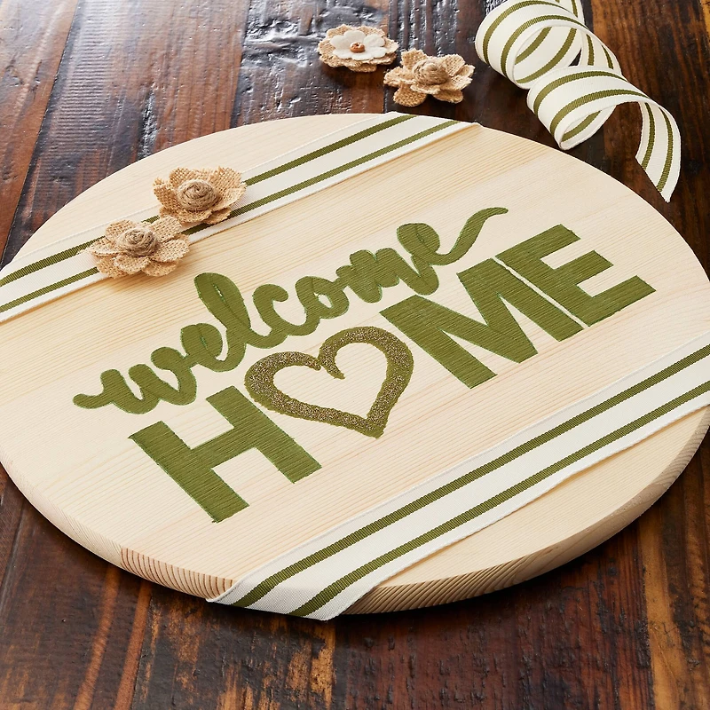 15" Unfinished Wooden Circle Plaque by Make Market®