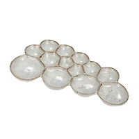 Hello Honey® White Speckled 13-Section Stoneware Dish