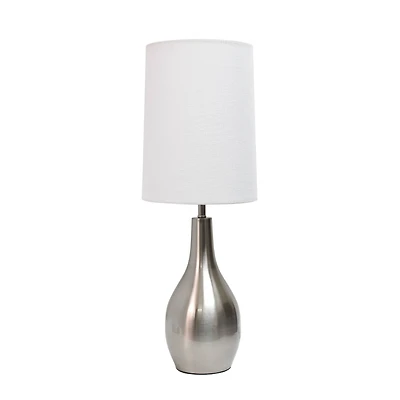 Simple Designs 19.5" Tear Drop Table Lamp with Fabric Drum Shade