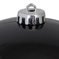 8" Shiny Jet Black Shatterproof Christmas Ball Ornament