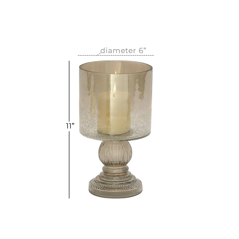 11" Brass Traditional Hurricane Candle Holder