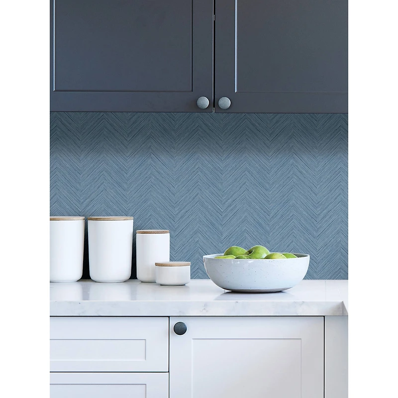 NuWallpaper Blue Sampson Peel & Stick Wallpaper