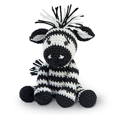Intermediate Zebra Amigurumi Crochet Kit by Loops & Threads®