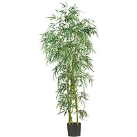 6ft. Potted Fancy Style Slim Bamboo Silk Tree 