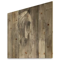 Designart - Farmhouse Horse - Modern Farmhouse Print on Natural Pine Wood