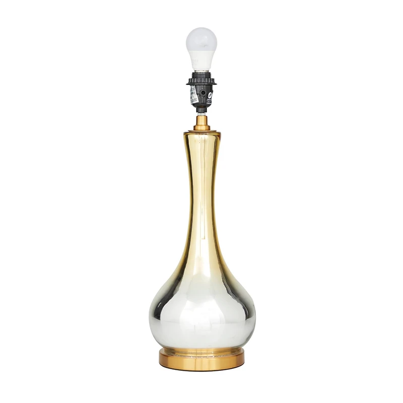 Gold Glass Glam Accent Lamp, 15" x 15" x 27"