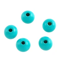 Turquoise Wooden Round Beads, 12mm by Bead Landing™